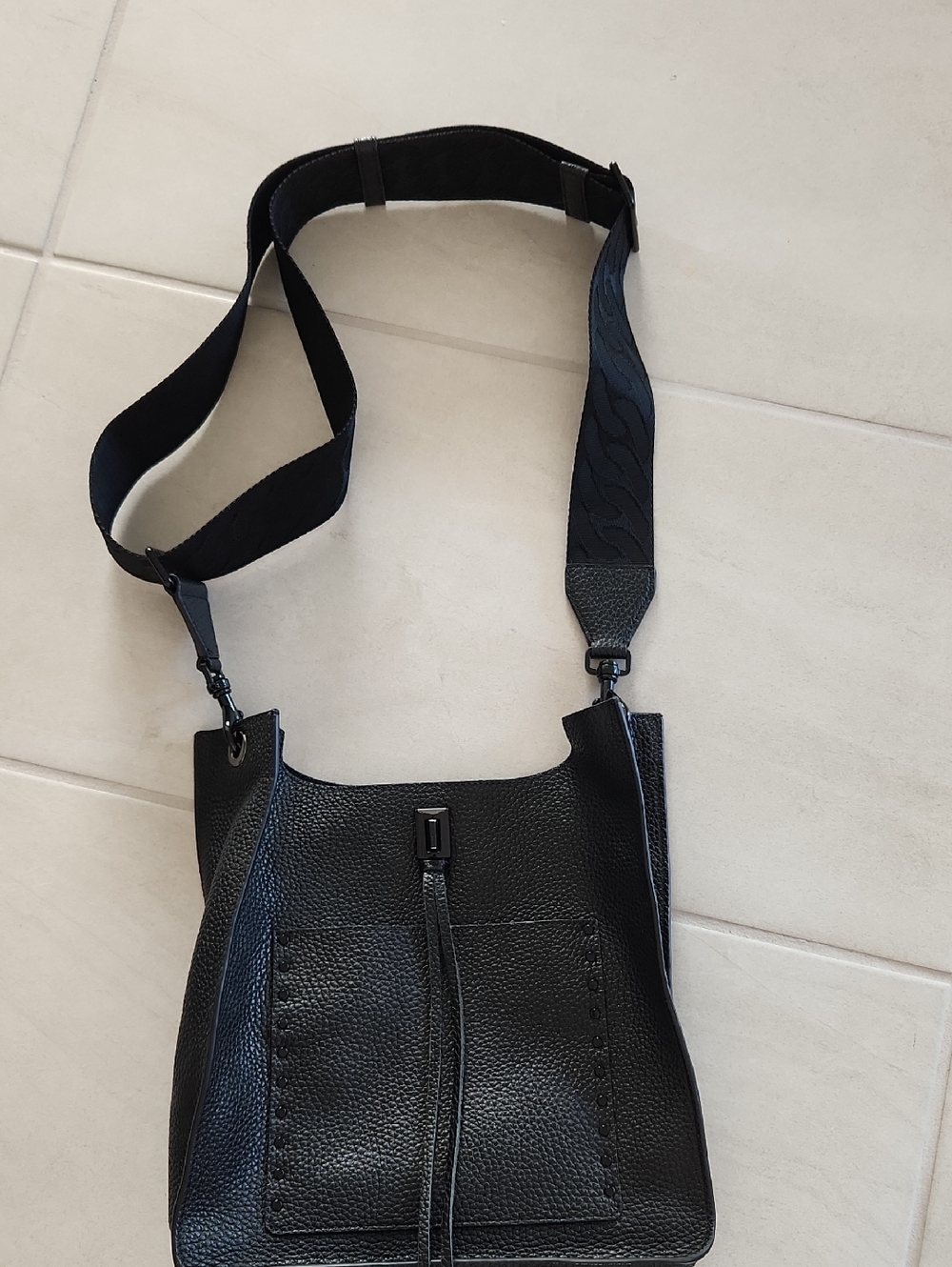 Revecca Minkoff Black Leather Crossbody Bag